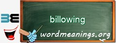 WordMeaning blackboard for billowing